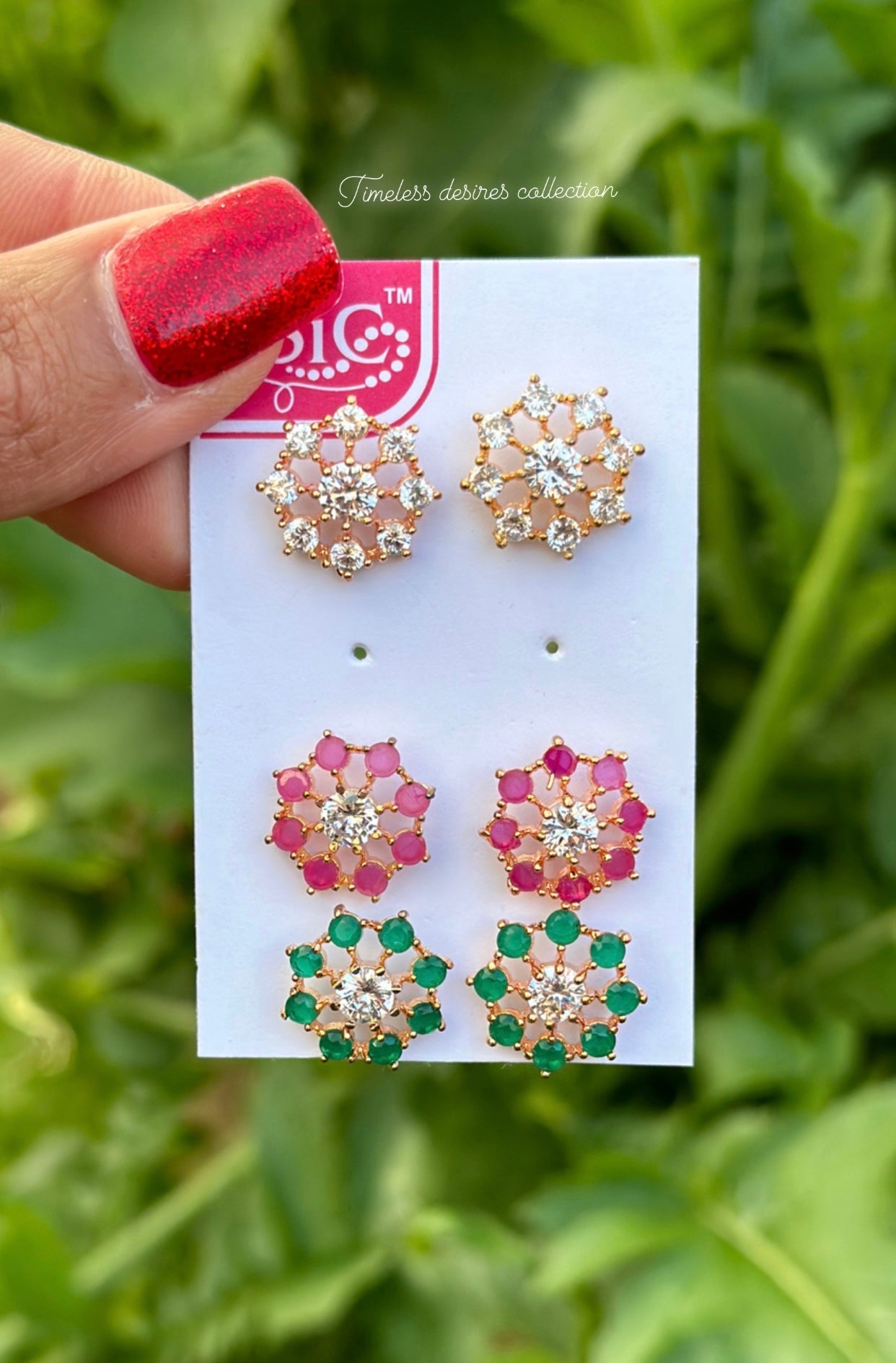 Studs in American diamond ( prices as pair )