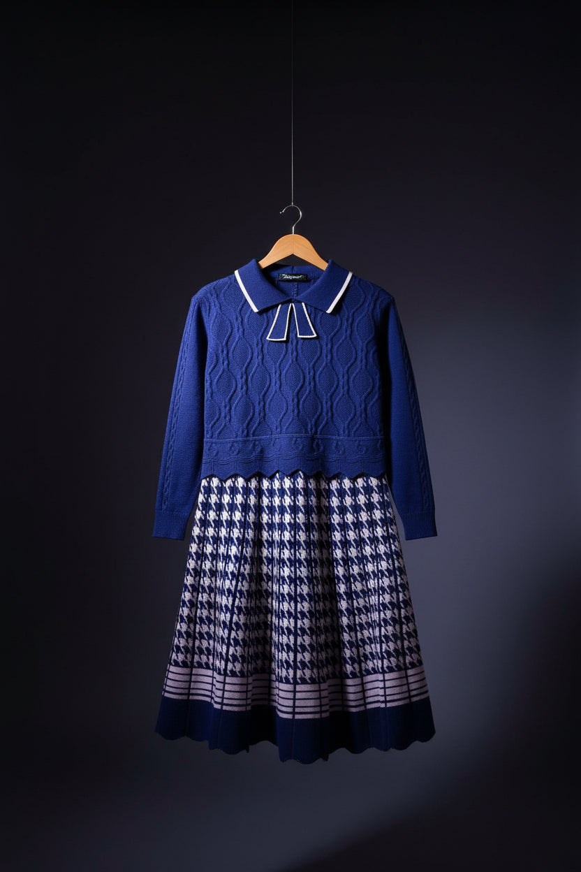 Woolen one piece dress in free size (fit 36-40), Code: 202