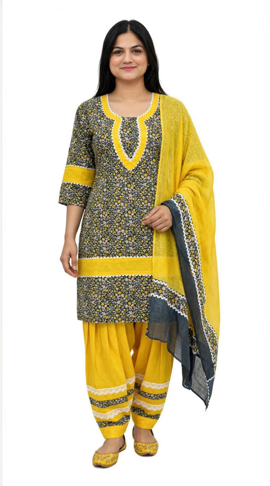 Cotton boutique stitched salwar suit in premium quality, (Code: 074)