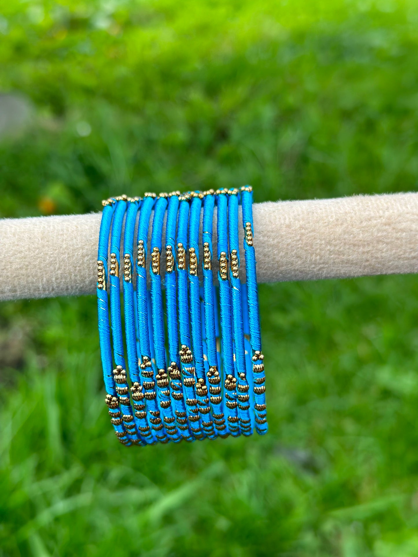 Sky blue thread bangles