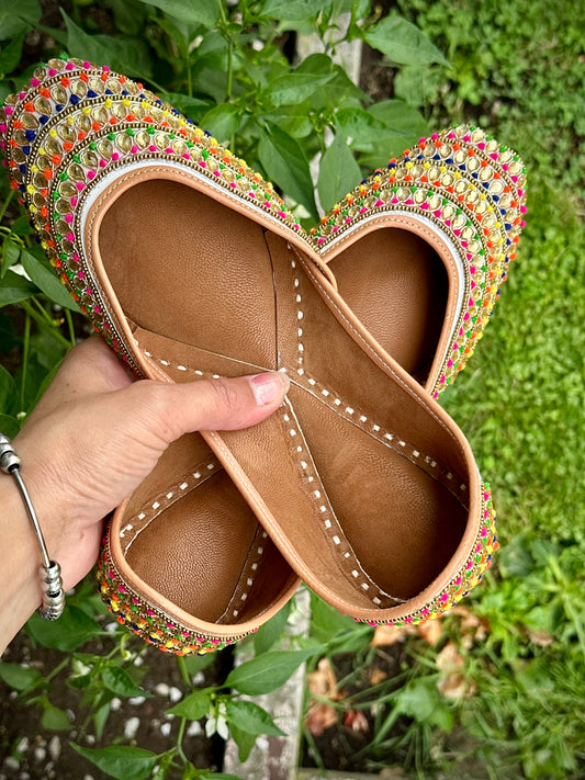 Punjabi jutti in multi colour