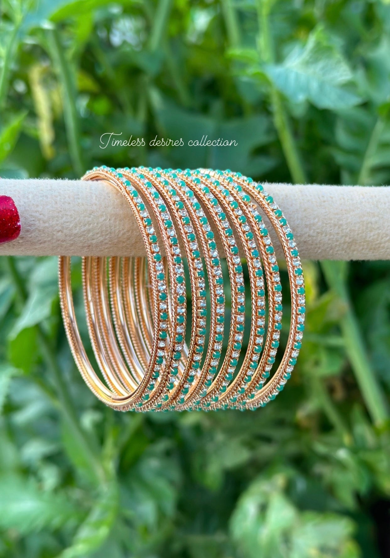 Green kangan bangles set