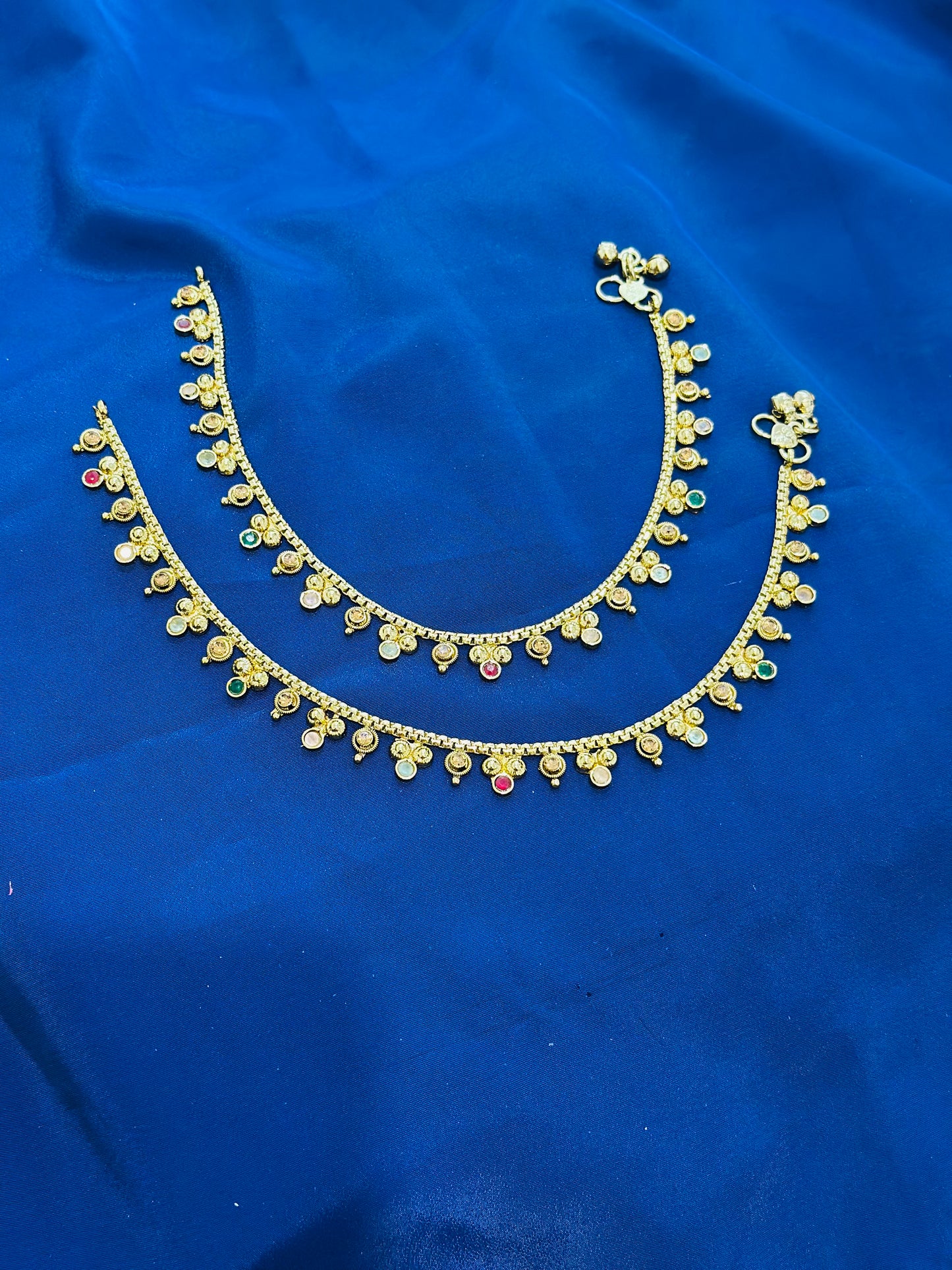 Antiq anklets in multi colour - (Code:057)