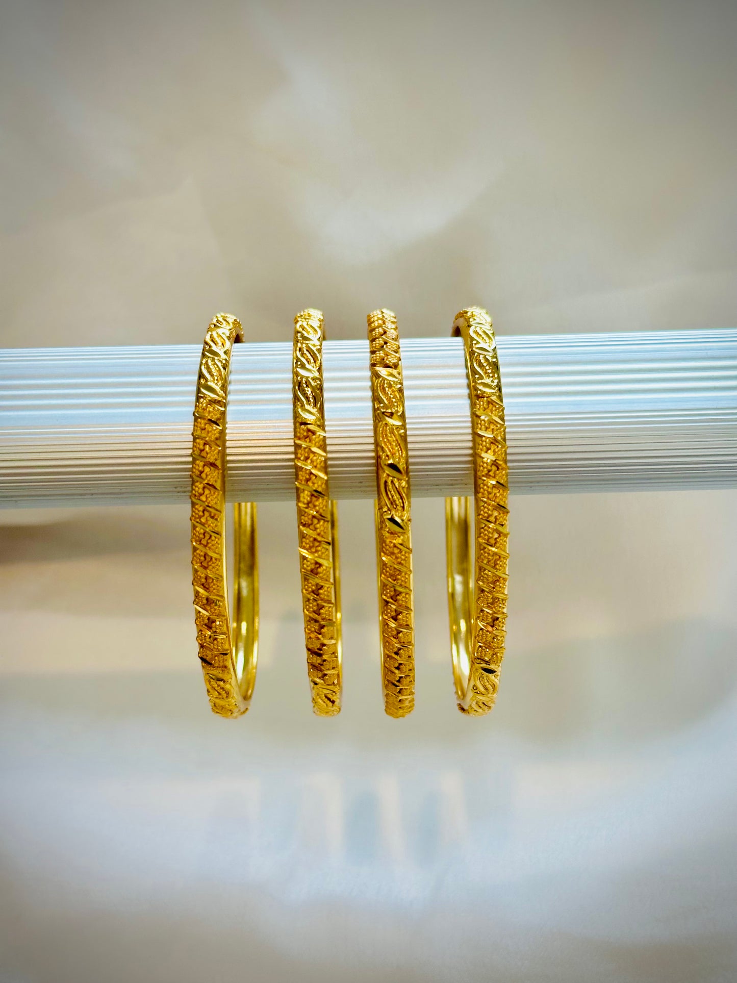 Gold Look Bangles set of 4- ( Code: 46 )