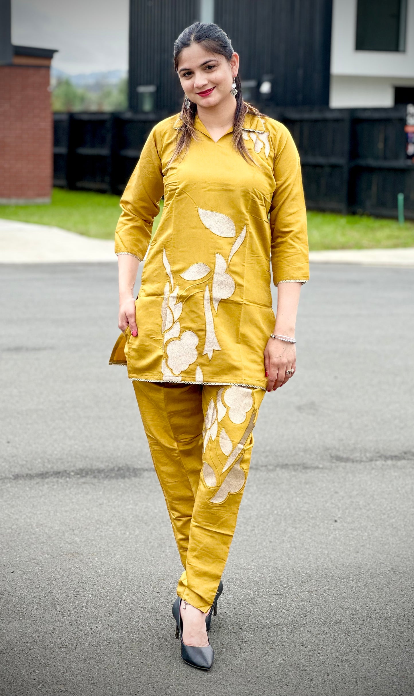 Co-ord Set (Item Code 154 ) Note - Size XL can fit to size L and XL both and Size XXL can fit to size XL and Size XXL both ( as they look nice in loose fit )