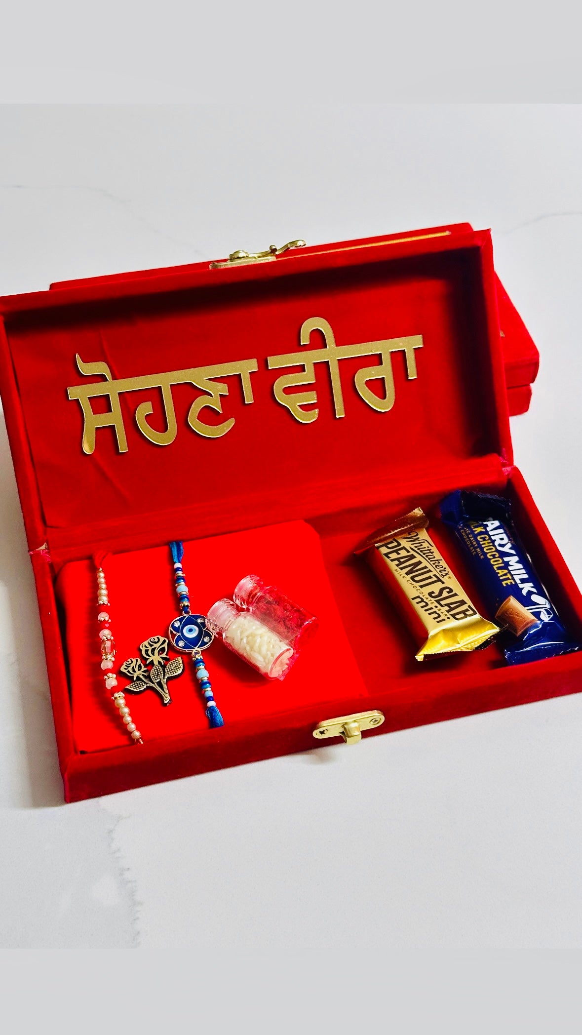 Rakhi / Rakhdi Gift Hamper Box for Brother- ( All in one with Assorted designs )