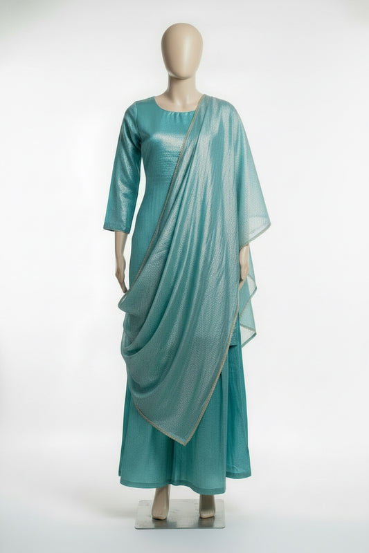Pastel blue Sharara suit-  Code 220