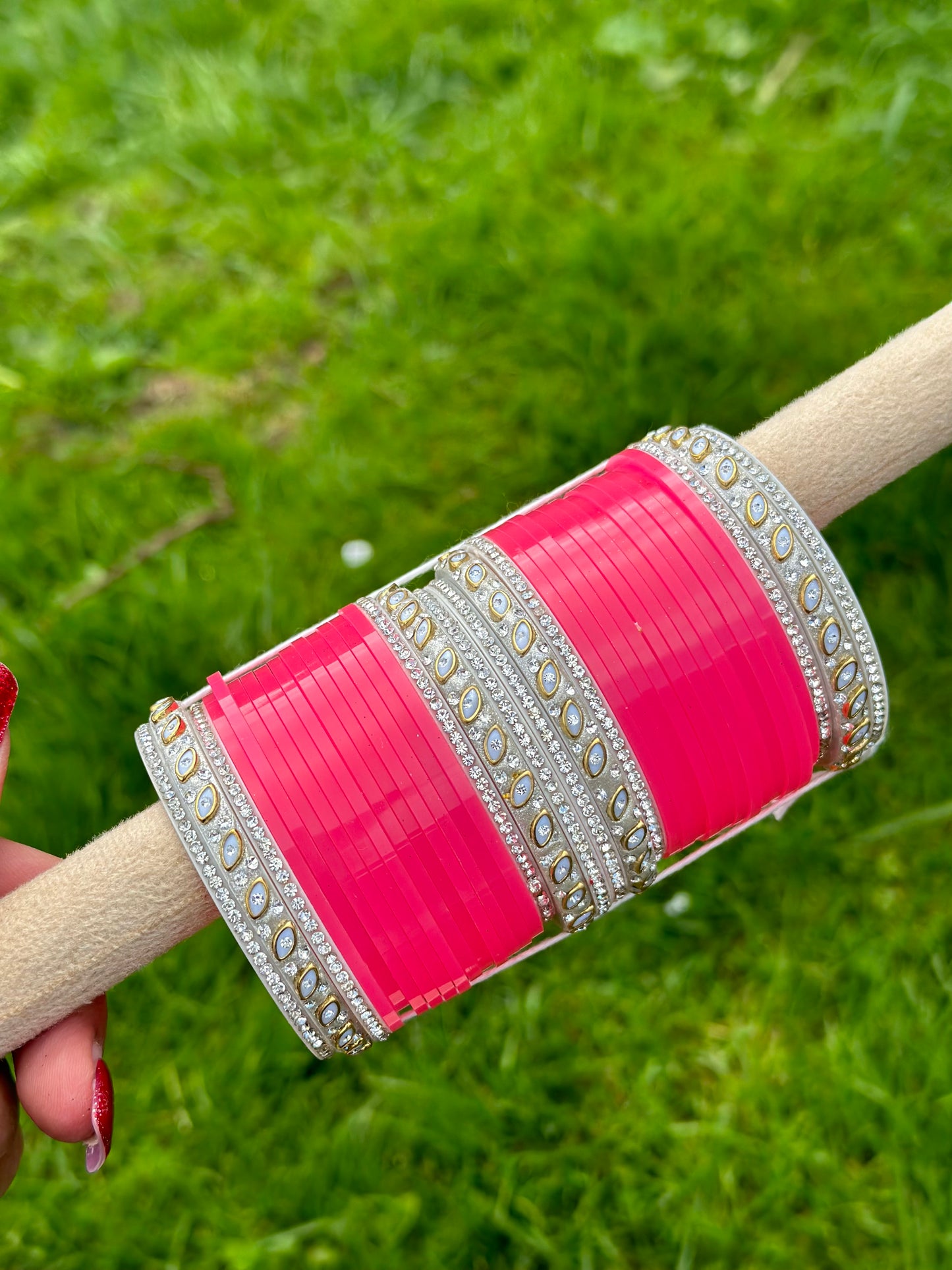 Baby / bright pink Chooda bangles