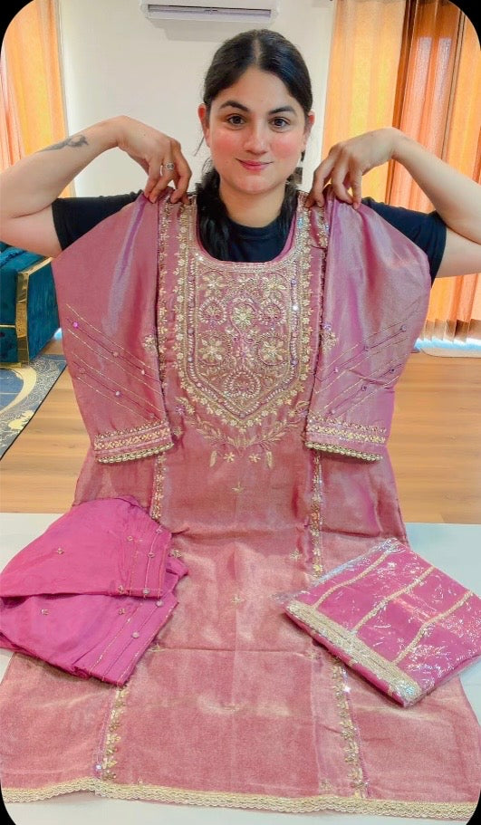 Party Wear suit - ( Colour : Onion ) Code 982