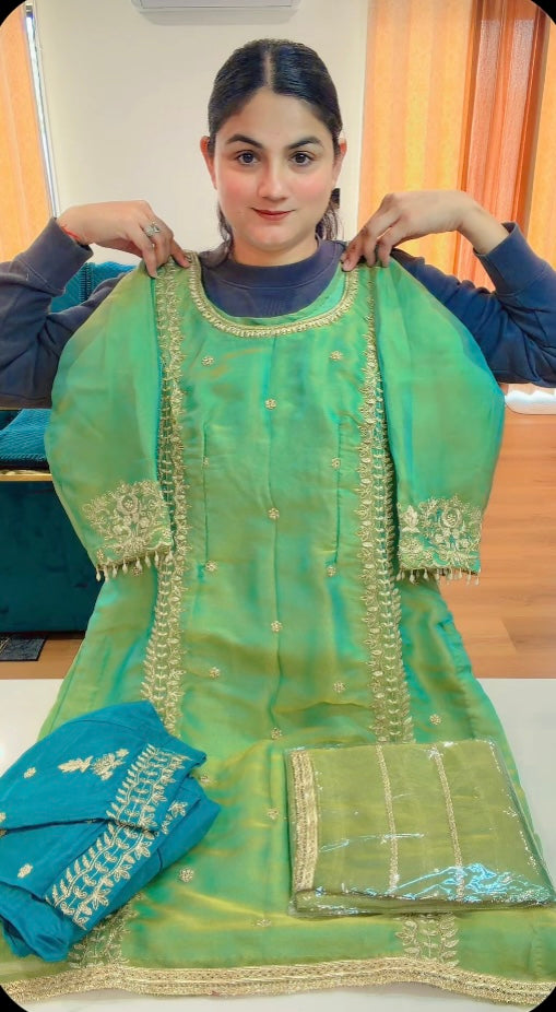 Party wear suit - ( Colour: Sea Green ) Code - S111