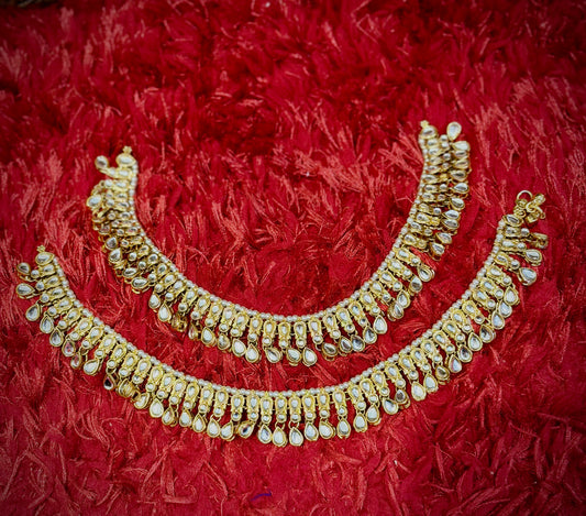 Heavy Kundan anklets - X42