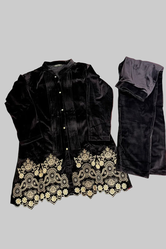 Velvet co ord set - Code: 164