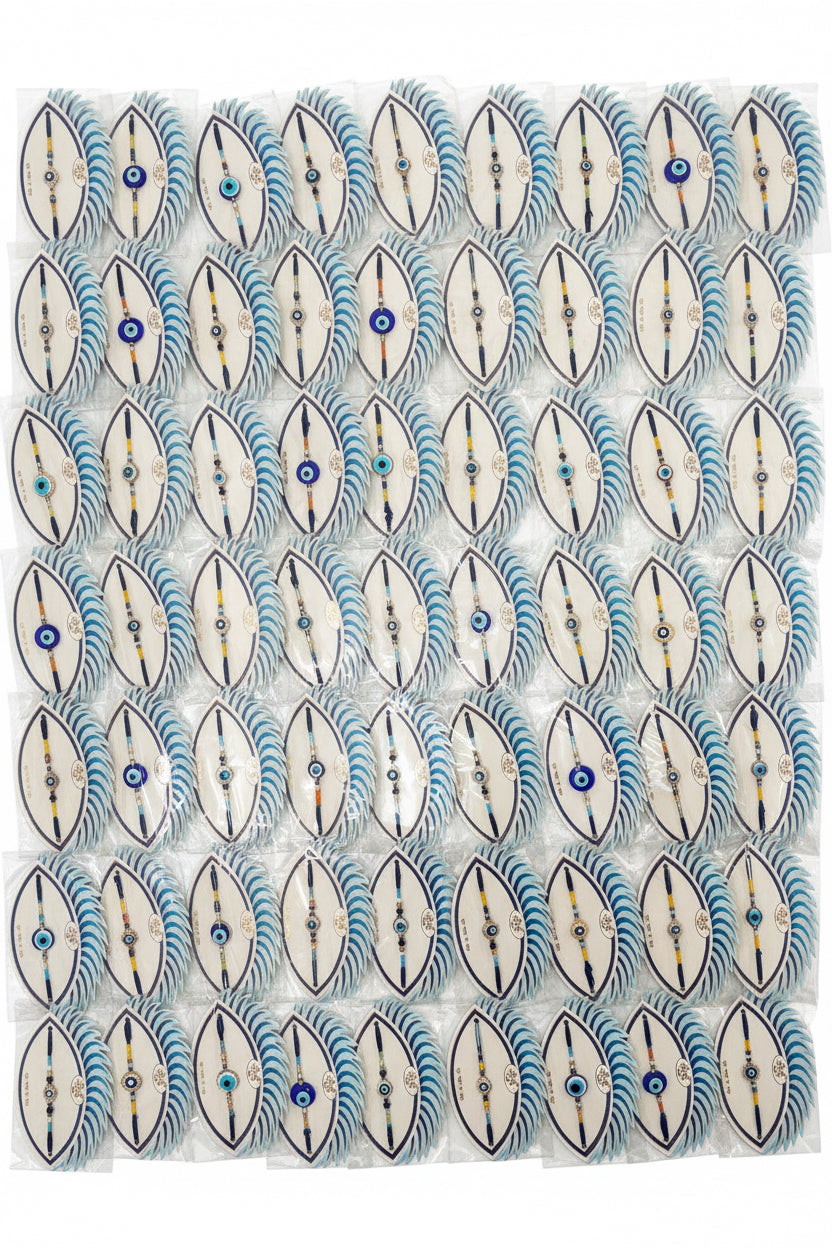 Evil Eye Rakhi / Rakhdi packs with assorted designs   ( per pc )- code 443