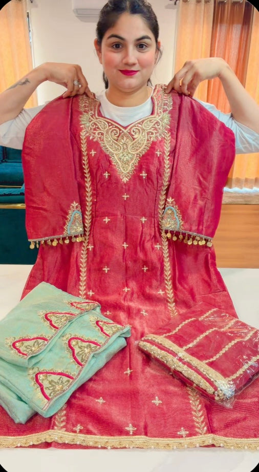 Handwork party-wear suit, Code: 017