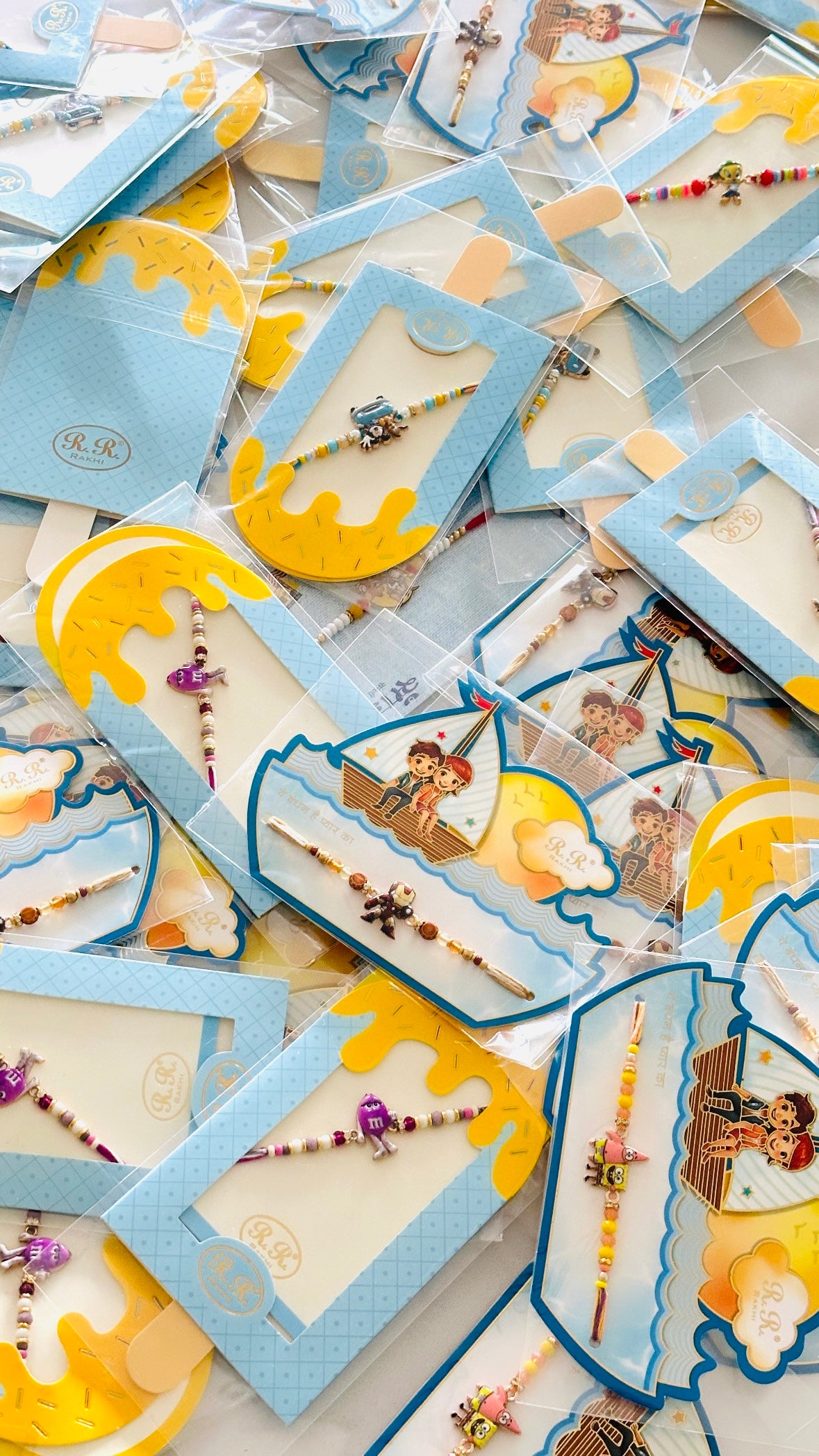 Kids Assorted cartoon / Superhero / Disney Rakhi or Rakhdi packs