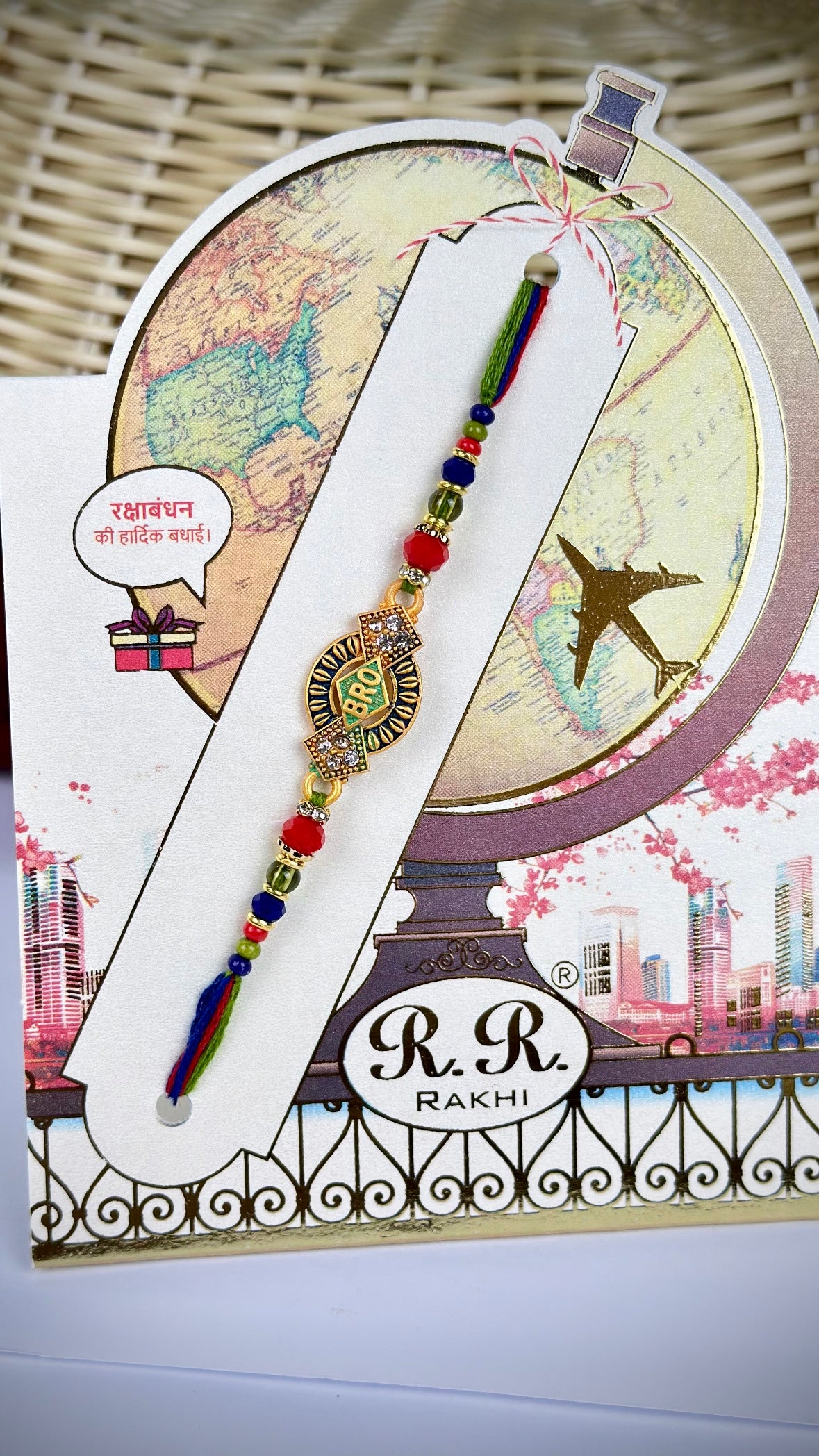 Bro Rakhi / Rakhdi Pack in Meenakari - Code A67