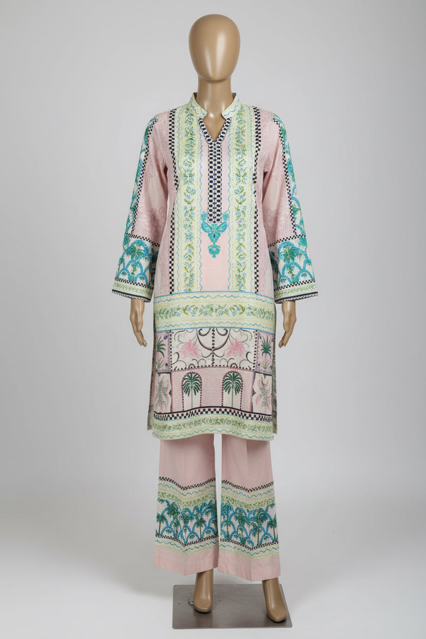 Semi Turkish silk Co-Ord set - Code: R9