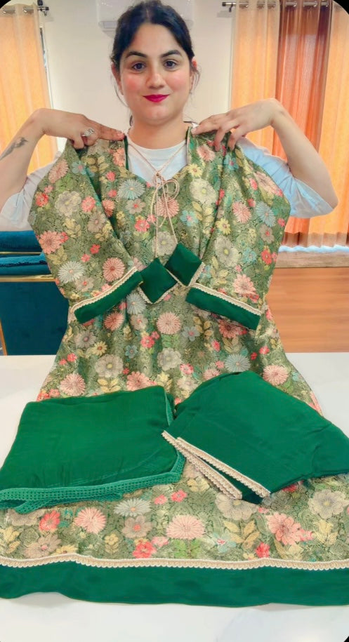 Zakira Silk party-wear suit, Code: 003