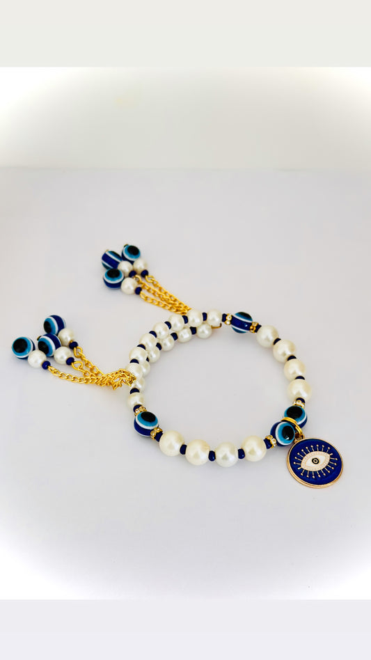 Evil eye Rakhi / Rakhdi Bracelet - Adjustable in size ( Unisex )