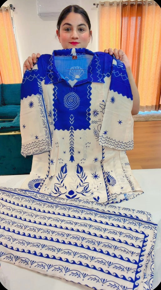 Semi Turkish silk Co-Ord set - Code: R5