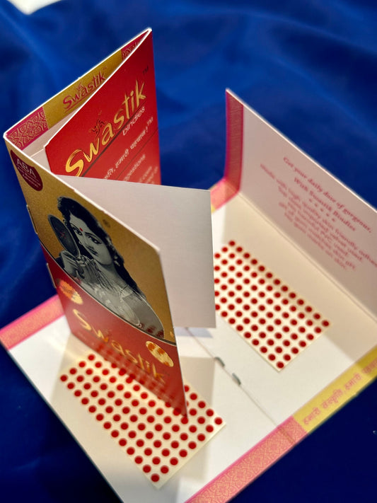 Bindi card, Colour: Red, Size: 2.5mm, (Code:128)