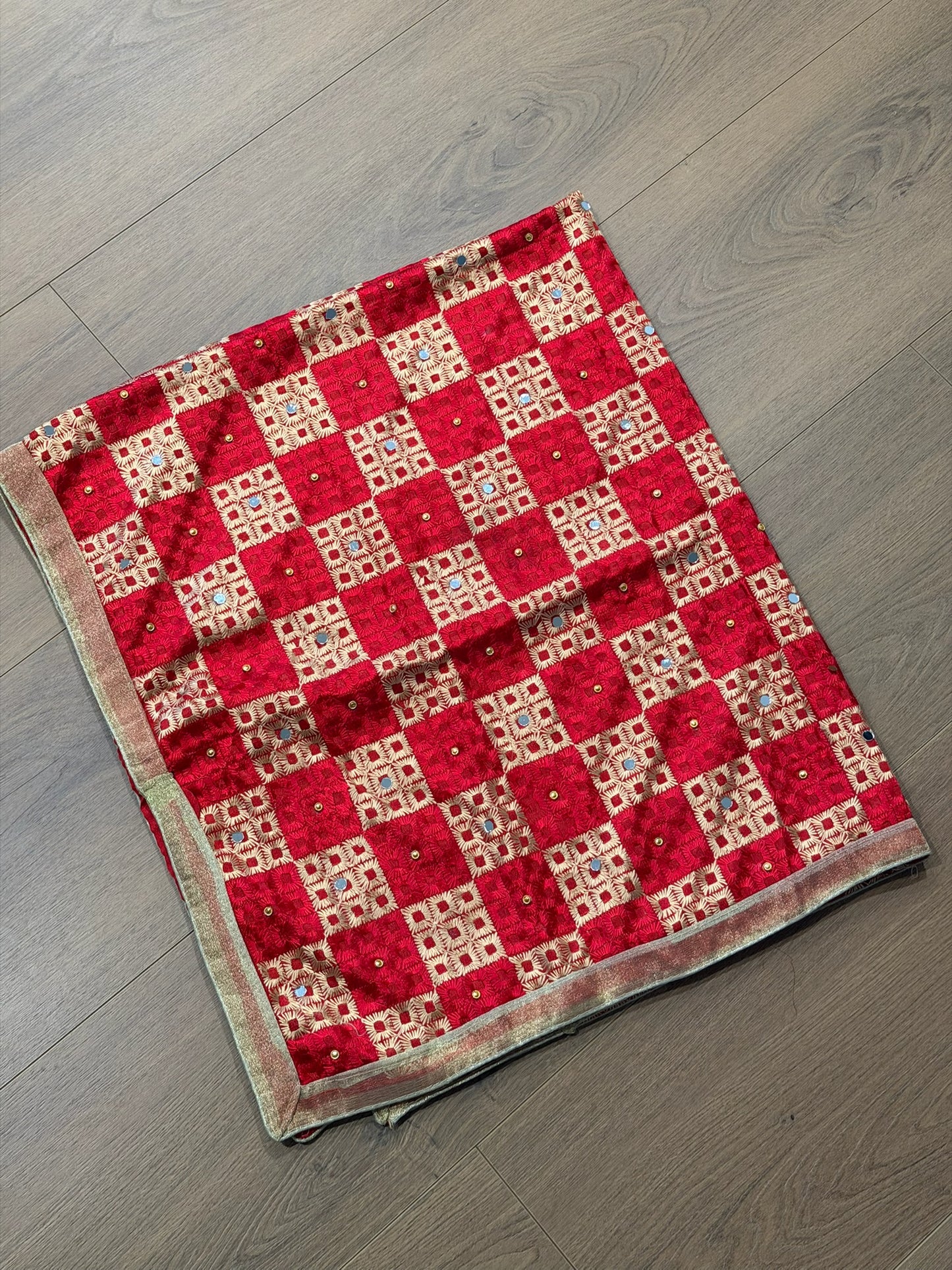 Red Phulkari - code: 0012