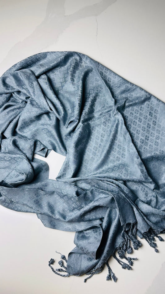 Grey Saleti Shawal / Stole - Unisex ( Perfect Rakhi / Rakhdi gift for Mum, Brother , Bhain or Bhabi )