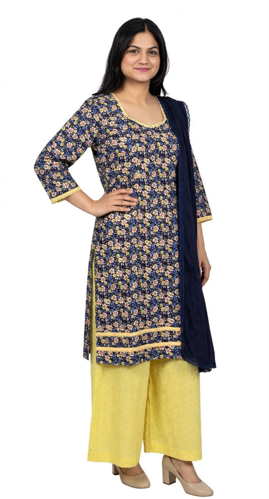 Casual wear boutique stitched plazo suit in cotton fabric in premium quality, (code: 5)