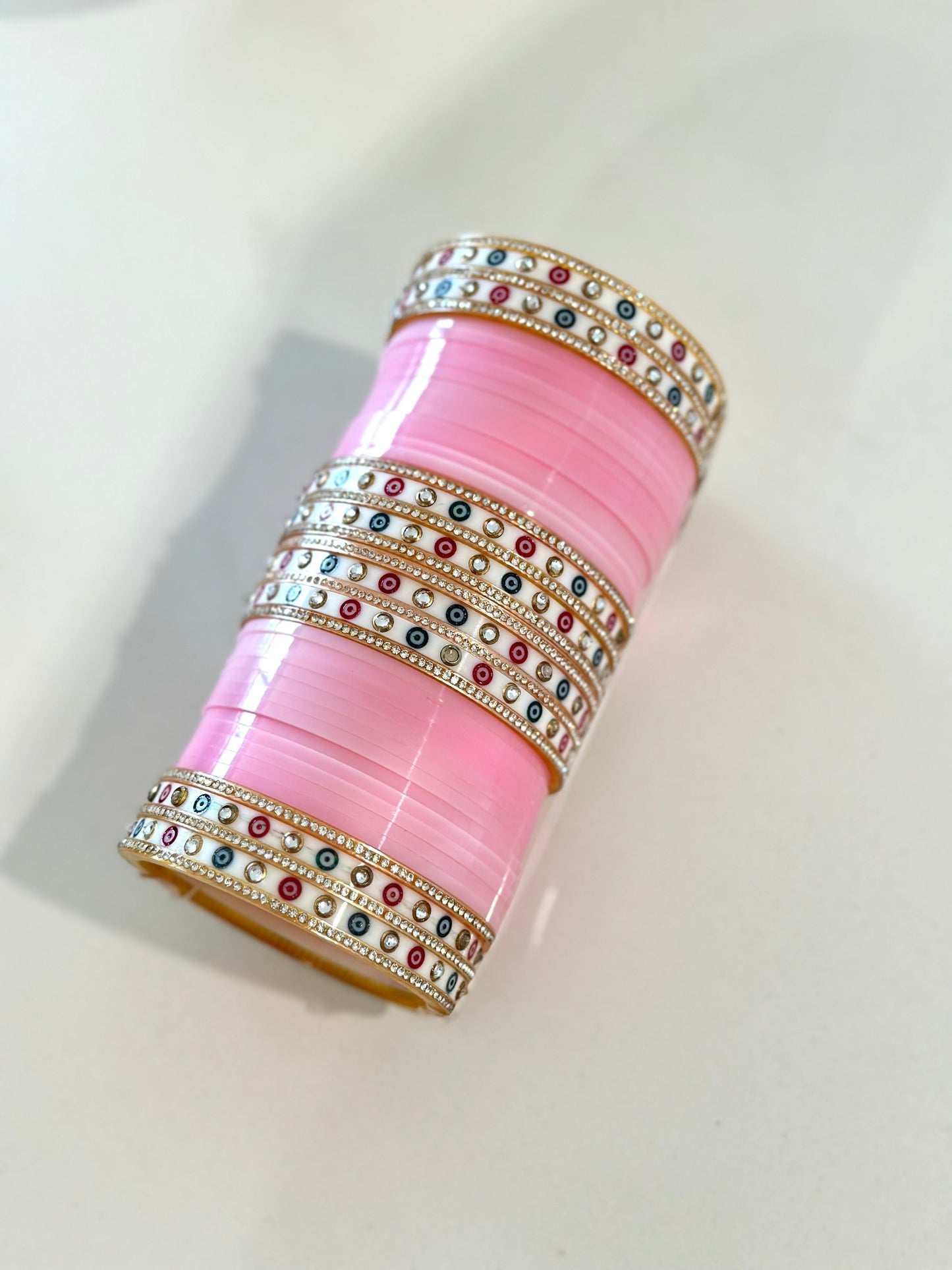 Baby pink chooda set, ( Code: 9 )