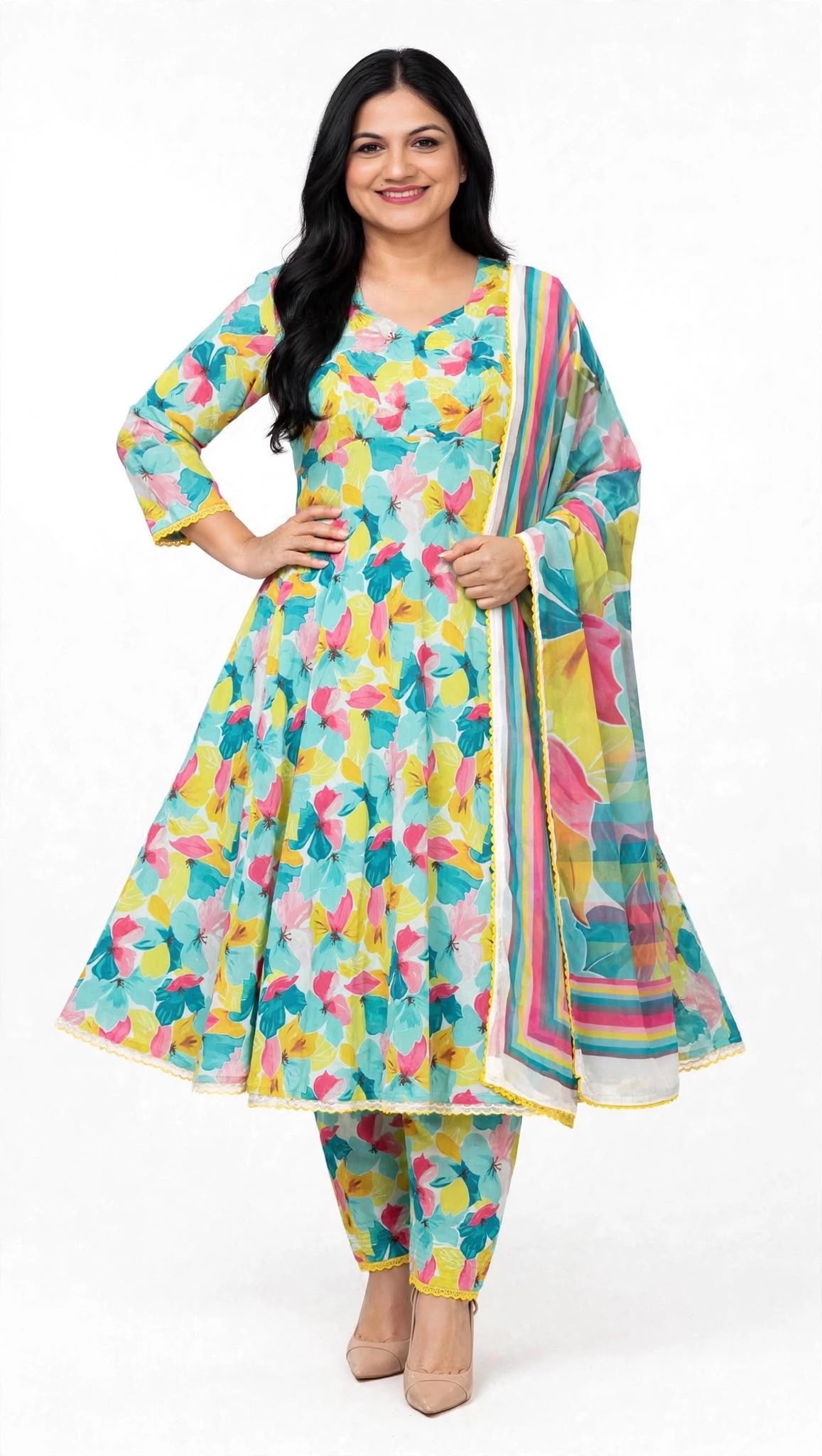 Georgette frock suit, Code: