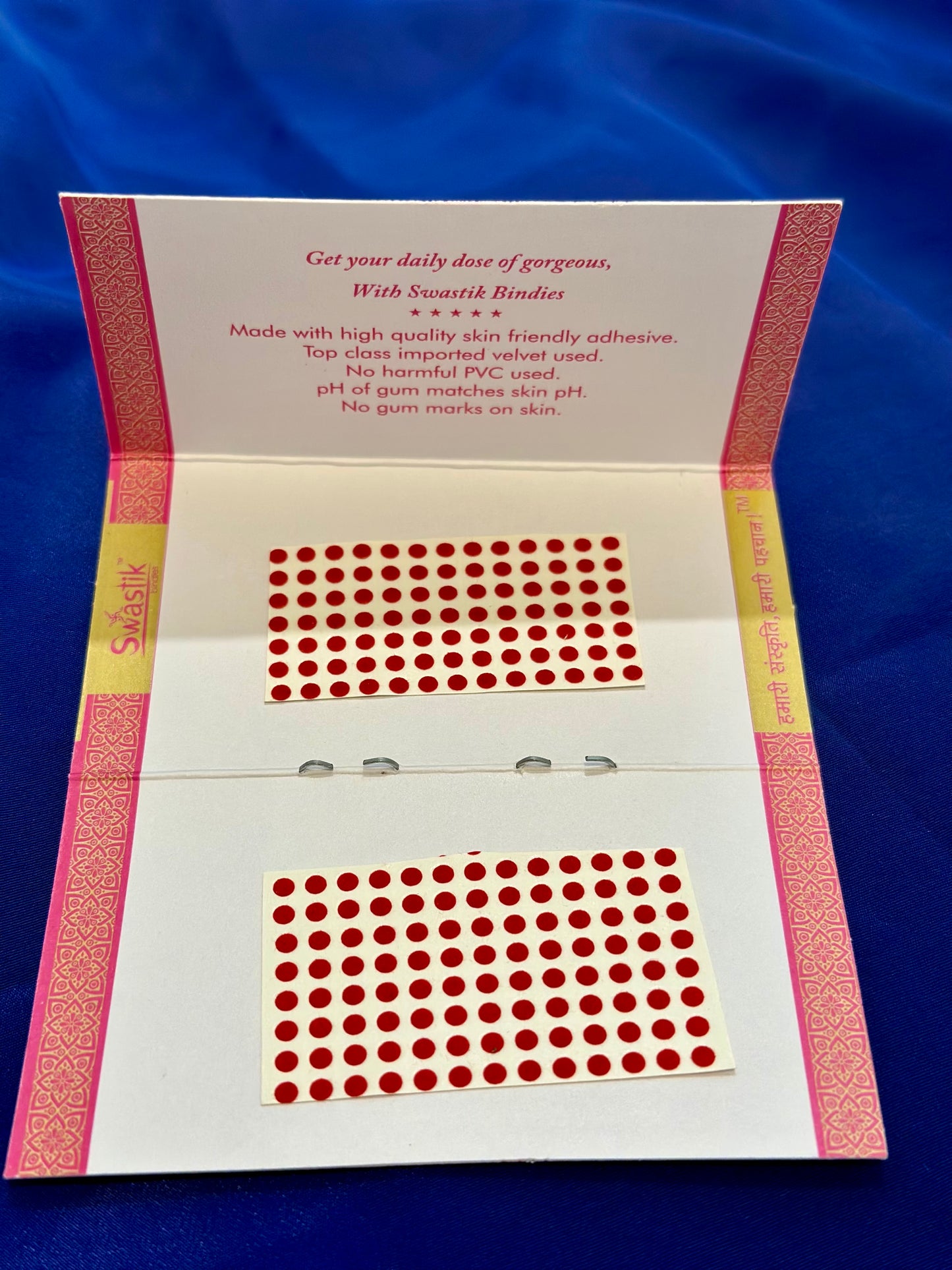 Bindi card, Colour: Red, Size: 2.5mm, (Code:128)