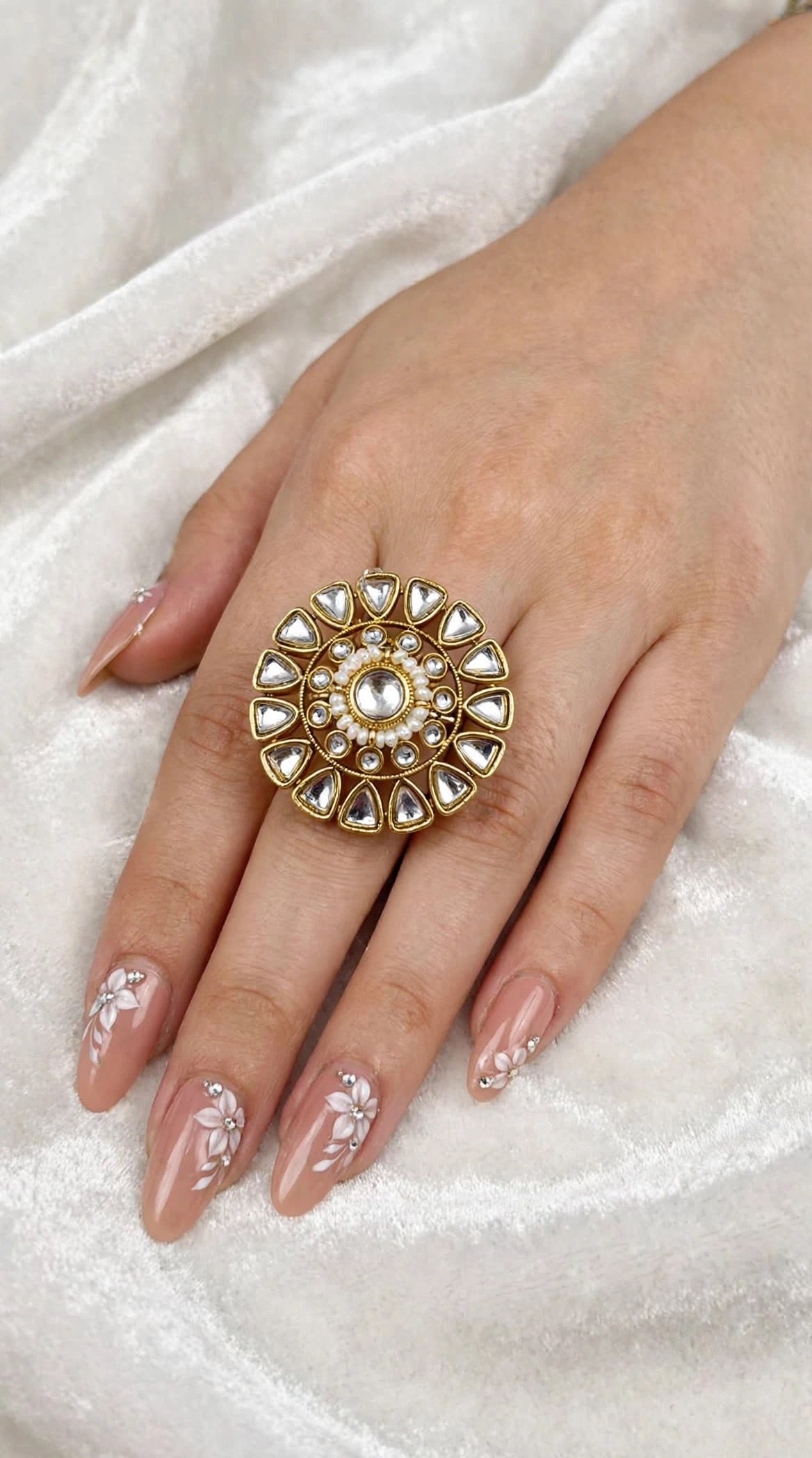 American diamond Ring in adjustable size