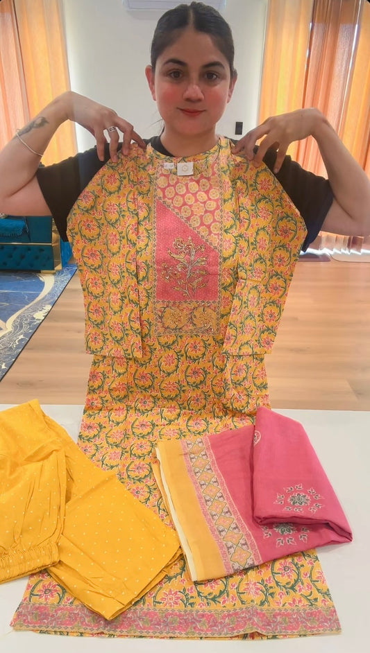 Readymade 3 piece suit, Colour: yellow, Code: 167