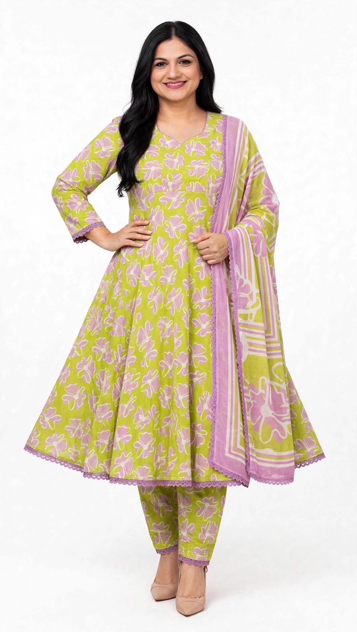 Georgette frock suit, Code: