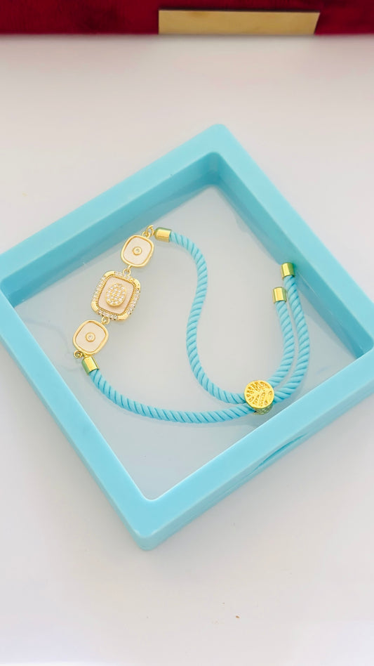 Rakhi / Rakhdi Box in Mother of Pearl stone with AD ( Premium Range ) - Code A45