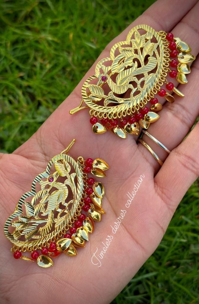 Red Hair Pins ( Punjabi Traditional Suiya )