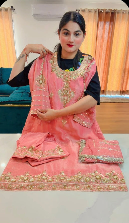 Handwork party-wear suit - code 925