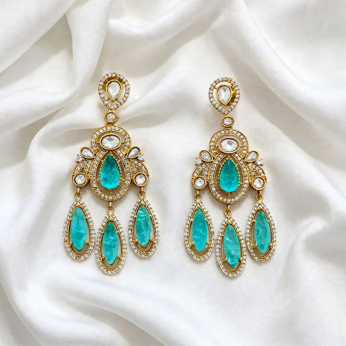 Mozonite earrings ( Premium Range ) Colour: , (Code: X8)