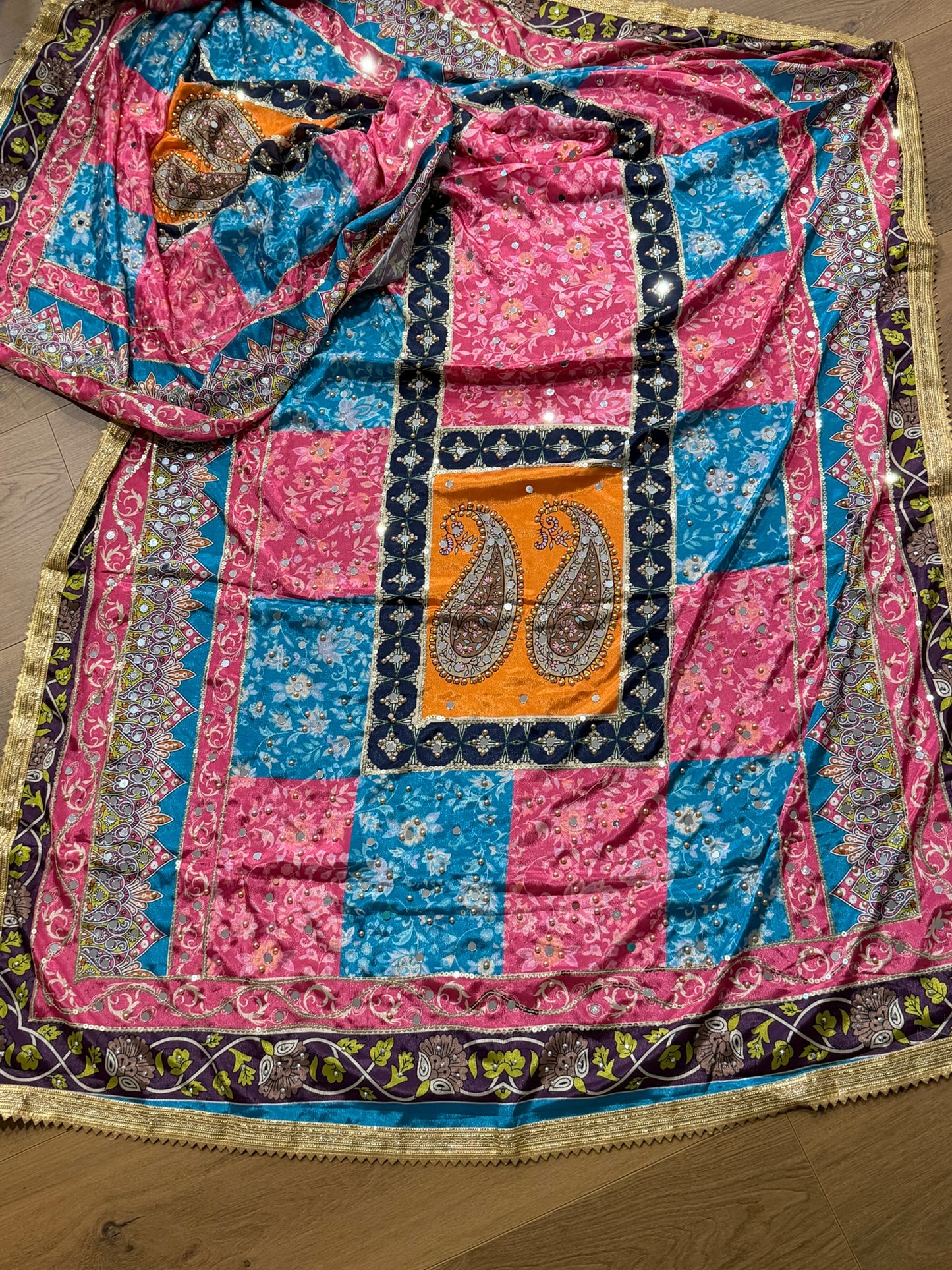 Pakistani silk Duppata - Code 0012
