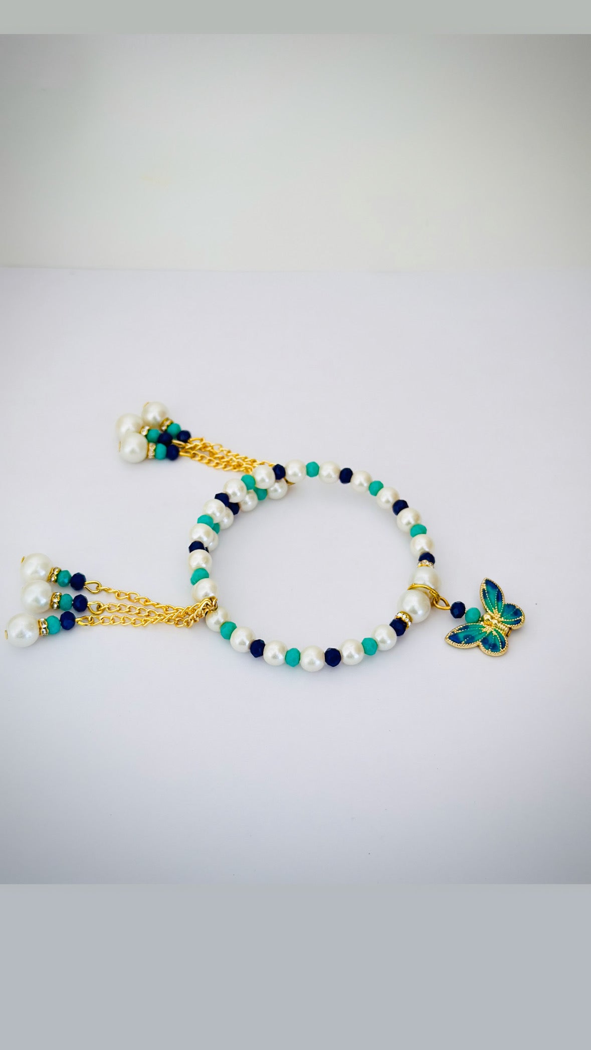 Butterfly Hanging Rakhi / Rakhdi Bracelets for sister or bhabi ( Adjustable in size )- A20