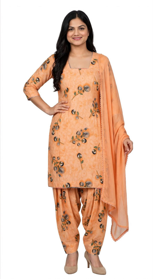 Casual wear boutique stitched suit in premium quality in Pashmina