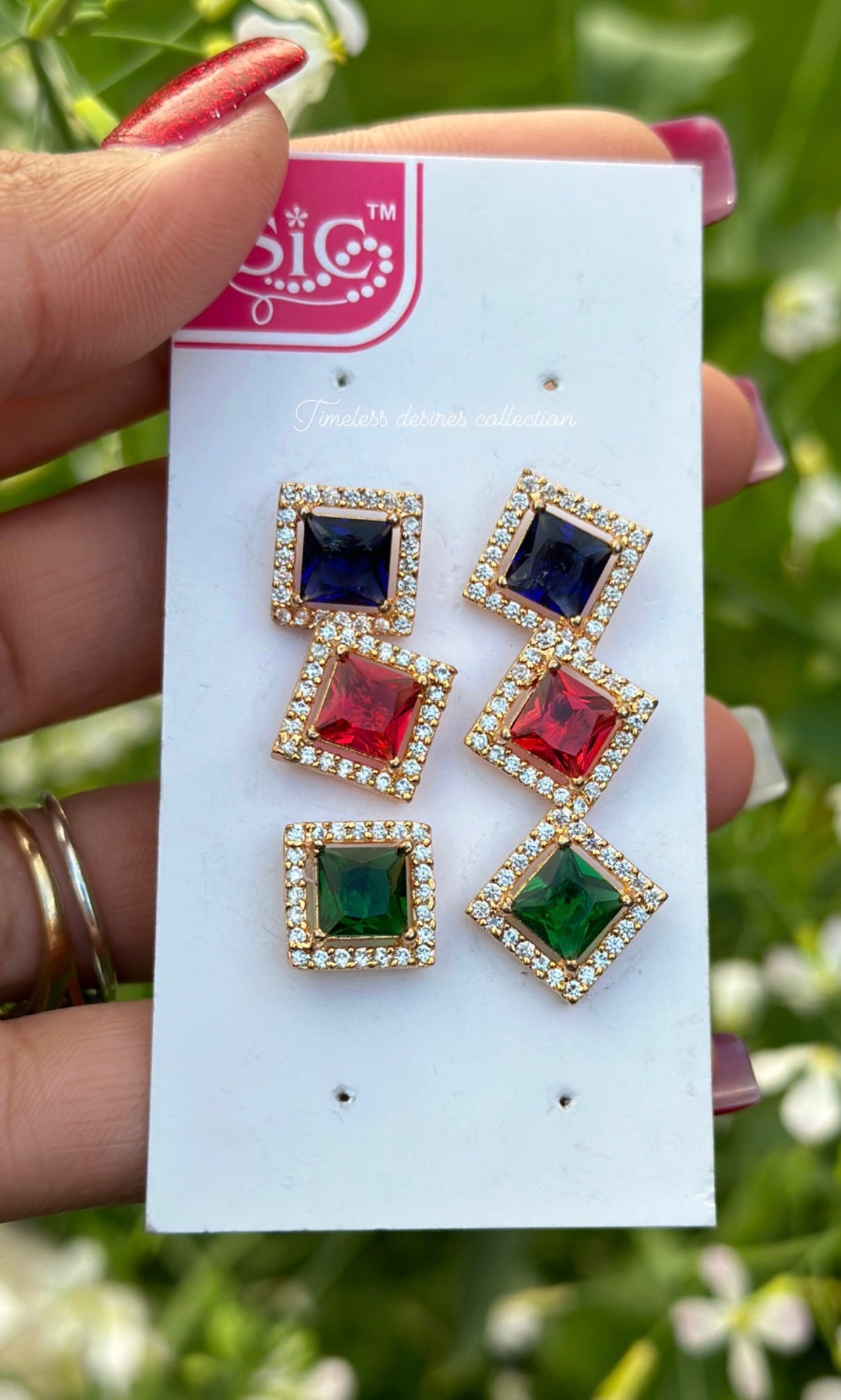 Studs in American diamond ( prices as pair )