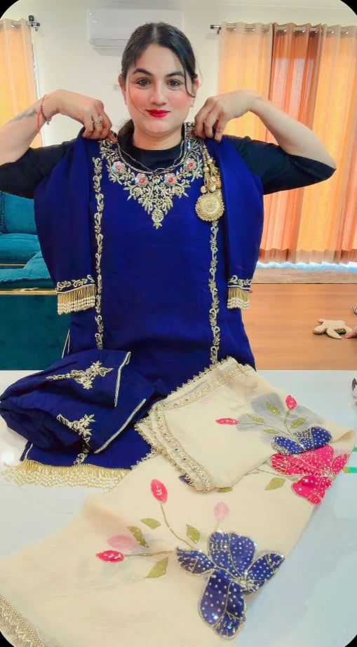 Handwork party-wear suit
