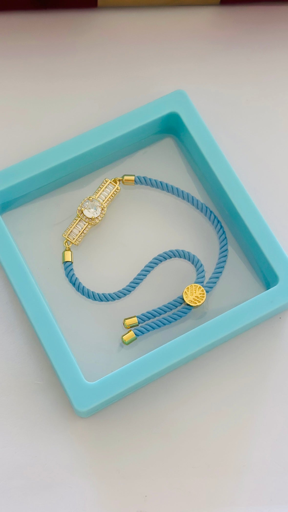 Premium Quality Rakhi / Rakhdi Box in American Diamond - Code A44