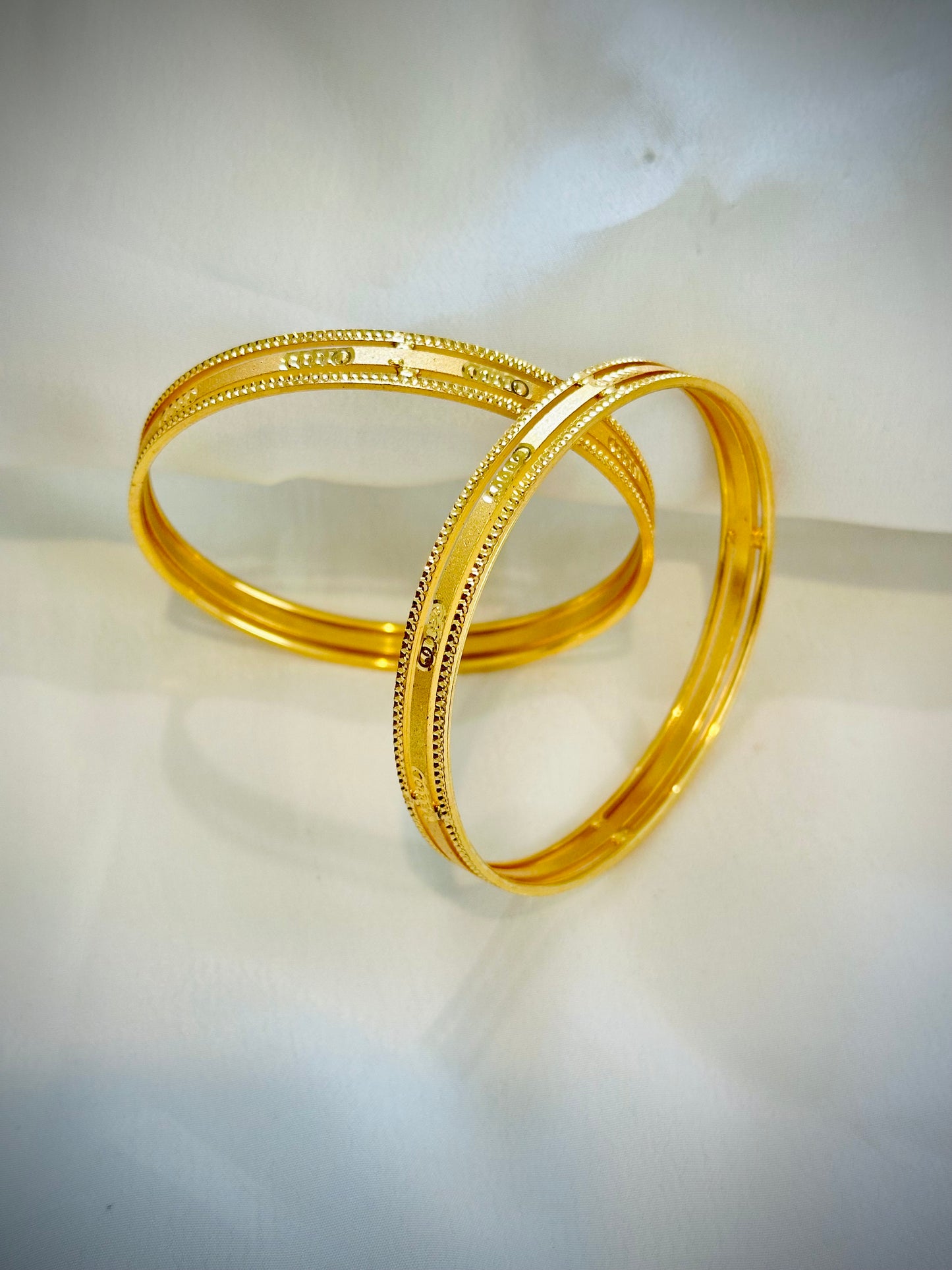Gold Look Bangles set of 2 - ( Code: 45 )