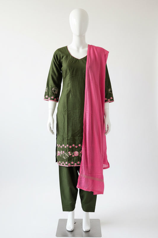 Pashmina salwar suit - code 226