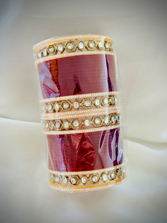 Chooda set - Colour : Maroon ( Code: 034 )