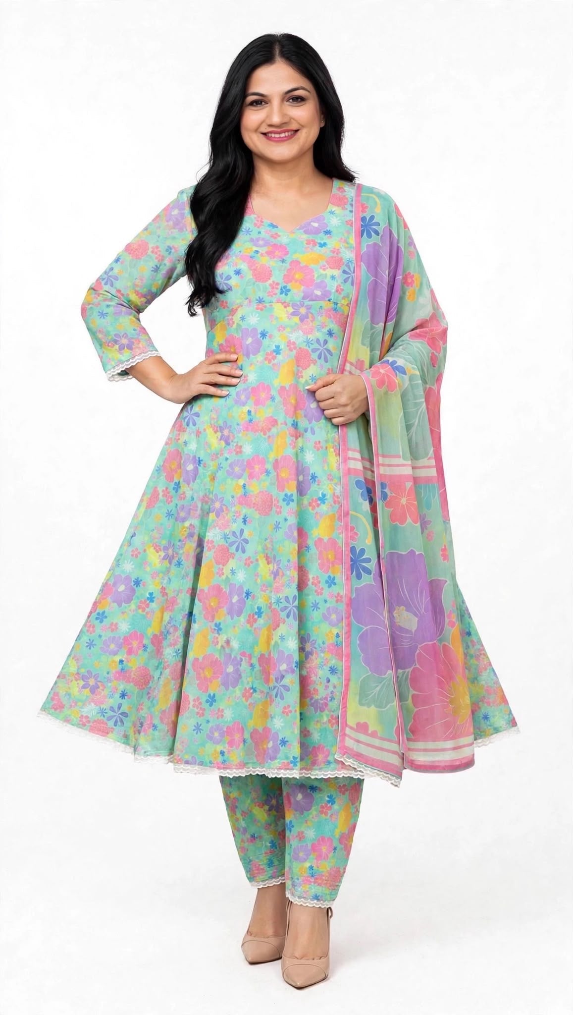 Georgette frock suit, Code: