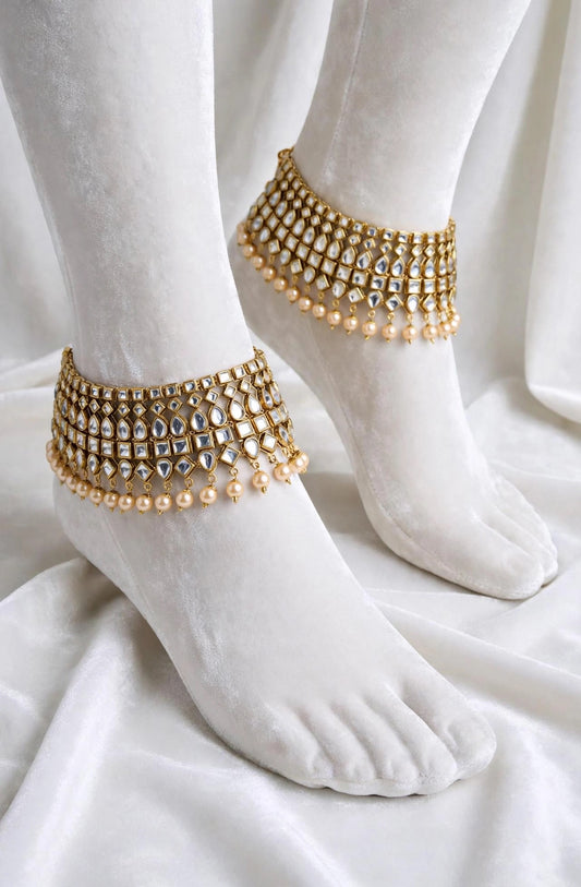Statement original kundan Jhanjra / anklets (TD-15)