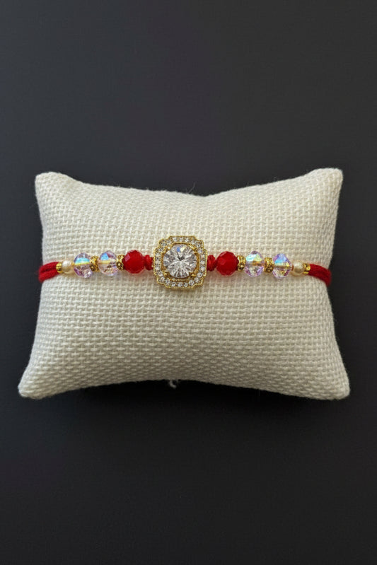 Premium Rakhi in American diamond - Code 418